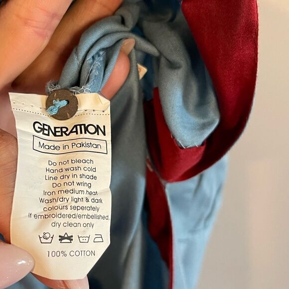 Generation Pakistani Blue Sportsy Kurta | SZ 10 - Picture 5 of 14